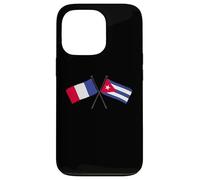 Francia Cuba Banderas Cruzadas Patrimonio Cubano Francés Carcasa para iPhone 13 Pro