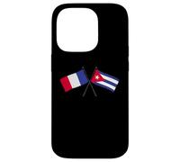 Francia Cuba Banderas Cruzadas Patrimonio Cubano Francés Carcasa para iPhone 14 Pro