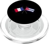 Francia Cuba Banderas Cruzadas Patrimonio Cubano Francés PopSockets PopGrip para MagSafe