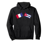 Francia Cuba Banderas Cruzadas Patrimonio Cubano Francés Sudadera con Capucha