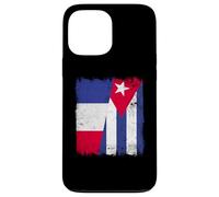 Francia Cuba Media Bandera Patrimonio Cubano Francés Carcasa para iPhone 13 Pro MAX