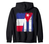 Francia Cuba Media Bandera Patrimonio Cubano Francés Sudadera con Capucha