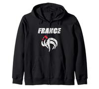 Francia FRA Abanico francés Vintage Envejecido Sudadera con Capucha