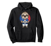 Francia Fútbol Perezoso Fútbol Fan Animal Ball Sudadera con Capucha