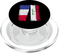 Francia Irak Media Bandera Francesa Irak Jersey PopSockets PopGrip para MagSafe