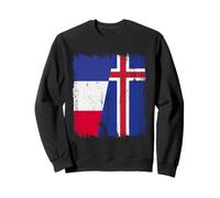 Francia Islandia Media Bandera Francesa Islandesa Jersey Sudadera