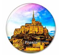 Francia Mont St Michel Normandía Imán de Nevera, imánes Decorativo, abridor de Botellas, Ciudad turística, Viaje, colección de Recuerdos, Regalo, Pegatina Fuerte para Nevera