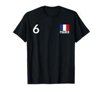Francia Número 6 Bandera Nacional Patrimonio País Camiseta