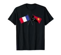 Francia Papúa Nueva Guinea Banderas Cruzadas Bandera PNG Francesa Camiseta