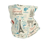 Francia París Símbolo Francés Abstracto Calentador De Cuello 26X30Cm Respirable Polainas De Cuello Multifuncional Bandana para Caza Senderismo Pesca