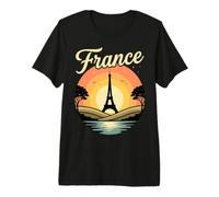 Francia París Torre Eiffel Vintage Camiseta Premium