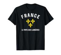 Francia Tierra de Encantamiento Flor de lis impresión Envejecida Camiseta