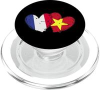 Francia Vietnam Corazón Banderas Francés Vietnamita Amor Orgullo PopSockets PopGrip para MagSafe