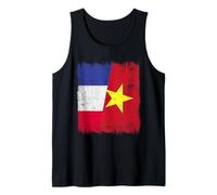 Francia Vietnam Media Bandera Francesa Vietnamita Historia Camiseta sin Mangas