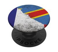 Francia y República Democrática del Congo - Congoleño francés PopSockets PopGrip Adhesivo
