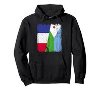 Francia Yibuti Media Bandera Francia Djibouti Orgullo Jersey Sudadera con Capucha