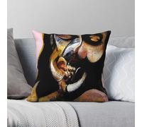 Francis Bacon - Funda de almohada de poliéster y lino, terciopelo, con cremallera, decoración creativa para el hogar