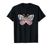 Francis Butterfly - Arte de Palabras con Nombre Personalizado Camiseta