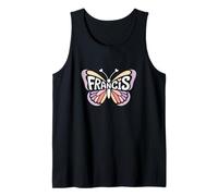 Francis Butterfly - Arte de Palabras con Nombre Personalizado Camiseta sin Mangas