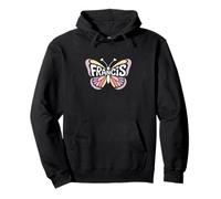 Francis Butterfly - Arte de Palabras con Nombre Personalizado Sudadera con Capucha