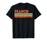 Francis Retro Personalizado Nombre Vintage Rayas Camiseta