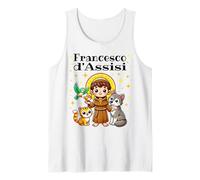 Francisco de Asís Santo de los Animales Católico para niños Camiseta sin Mangas