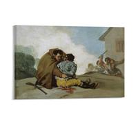 Francisco De Goya-Friar Pedro Binds El Maragato con una cuerda, lienzo para pared, póster decorativo moderno para el hogar, impresión artística