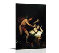 Francisco De Goya - Póster decorativo de Alegoría del Amor, Cupido y Psique (Obra maestra), arte decorativo para pared, regalos para dormitorio, decoración del hogar, lienzos colgantes, 60 x 90 cm