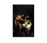Francisco De Goya - Póster decorativo de Alegoría del Amor, Cupido y Psique (Obra maestra), lienzo decorativo para pared, impresión fotográfica, regalos para el hogar, decoración moderna, 40 x 60 cm