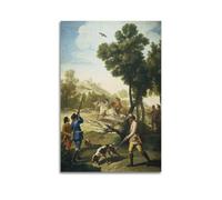 Francisco Goya Artwork (La caza del jabalí) Póster decorativo en lienzo para pared, cuadros fotográficos, decoración de habitación, decoración del hogar, 20 x 30 cm