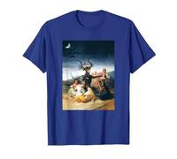 Francisco Goya - Sabbath de Brujas Camiseta, Hombre, Azul Real, M