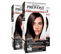 Franck Provost Tinte permanente reutilizable con tratamiento de belleza, coloración profesional y cobertura óptima de larga duración, color 3.0 marrón oscuro, 3 colores