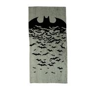 Franco Batman Kids - Toalla de Playa 100% reciclada, súper Suave, Ligera, Hecha de Botellas de plástico recicladas, 58 x 28 Pulgadas (Producto 100% Oficial de Batman)