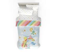 Franco Care Bears Classic Set de Ropa de Cama 4 Piezas, edredón Reversible de Microfibra Muy Suave y Acogedor con sábanas, tamaño Individual, coleccionables (Producto con Licencia Oficial)