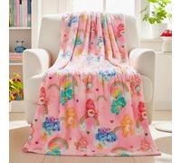 Franco Collectibles Care Bears Valentine's Day Heart Classic Rainbow Bedding Super Soft Plush Cozy Throw, 46 in x 60 in, (Officially Licensed Product)