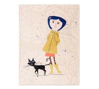 Franco Collectibles Coraline Movie Bedding - Manta de Felpa súper Suave y acogedora, 46 x 60 Pulgadas (Producto con Licencia Oficial)