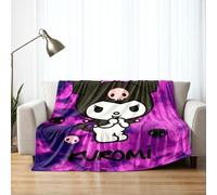 Franco Collectibles Kuromi Bedding - Manta súper Suave y acogedora, 62 x 90 Pulgadas (Producto con Licencia Oficial)