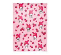 Franco Collectibles My Melody Strawberry Bedding - Manta súper Suave y acogedora, 62 x 90 Pulgadas (Producto con Licencia Oficial)