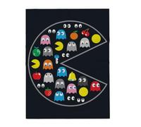 Franco Collectibles Pac-Man Retro Bedding - Manta de Felpa súper Suave y acogedora, 46 x 60 Pulgadas (Producto con Licencia Oficial)