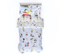 Franco Collectibles Peanuts - Juego de Ropa de Cama de 5 Piezas súper Suave con Funda de Almohada, tamaño Individual (Producto 100% Oficial)