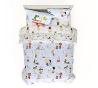 Franco Collectibles Peanuts - Juego de Ropa de Cama de 7 Piezas súper Suave con Funda de Almohada, tamaño Queen, (Producto 100% Oficial)