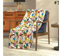 Franco Collectibles Peanuts Snoopy & Pals Bedding - Manta súper Suave y acogedora, 46 x 60 Pulgadas, (Producto 100% con Licencia Oficial)