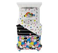 Franco Collectibles Sanrio Hello Kitty & Friends Bedding - Juego de edredón y sábanas súper Suaves de 5 Piezas con Funda, tamaño Individual (Producto 100% Oficial)