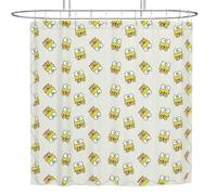 Franco Collectibles Sanrio Keroppi - Cortina de Ducha de Microfibra para baño, 72 x 72 Pulgadas (Producto Oficial)