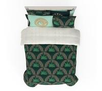 Franco Collectibles Wicked Lux Bedding - Juego de edredón y sábanas Reversibles súper Suaves de 7 Piezas con Funda, tamaño matrimonial (Producto Oficial)