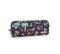 Franco Cosimo Panini Comix - Estuche Escolar, Estuche Niño y Niña Rectangular, Ideal para Guardar Papelería, con Práctico Cierre de Cremallera, 22 x 8,5h x 5, Hibiscus