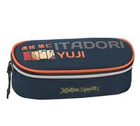 Franco Cosimo Panini Jujutsu Kaisen - Estuche Escolar Ovalado organizado, con divisores Interiores y Trabillas elásticas Porta papelería - Estuche portalápices niño Ideal para Medianas y primarias