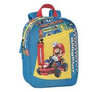 Franco Cosimo Panini Mario Kart - Mini mochila oficial Mario Kart, con compartimento principal, bolsillo frontal, correas, espalda y fondo acolchados, prácticos cierres de cremallera, 23 x 30 x 10 cm,