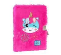 Franco Cosimo Panini Mofu Mofu - Diario secreto con candado para niñas y niñas, tapa acolchada y pegatinas de colores, ideal para escribir pensamientos, 13 x 19 cm
