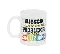 Franco Cosimo Panini O.P.S. - Taza de cerámica personalizada, con frases divertidas y atractivas, apta para horno, microondas, lavavajillas, capacidad 350 ml, formato 10 x 8 x 8 cm - Problema